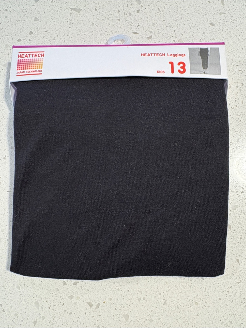 Uniqlo heattech leggings, black, kids 13